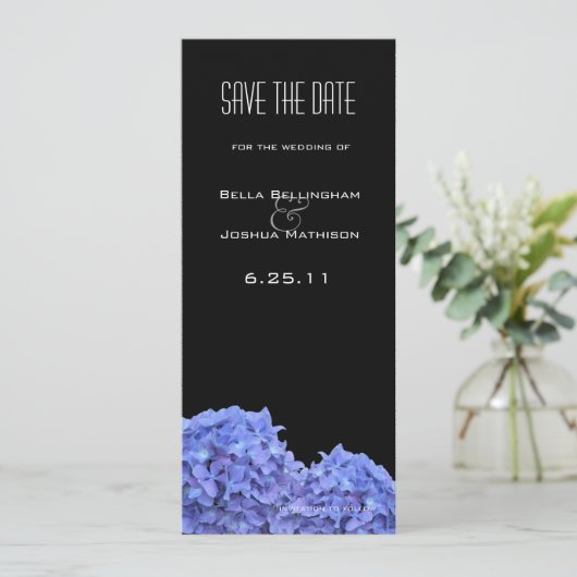 Hydrangeas sparen de Aankondiging van de Datum (Staand voorkant)