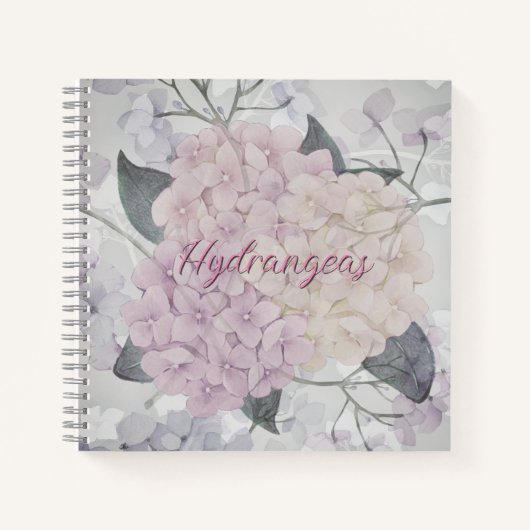 Hydrangeas spiraal Notitieboek (Voorkant)