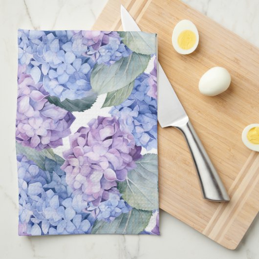 Hydrangeas Theedoek (Quarter Fold)