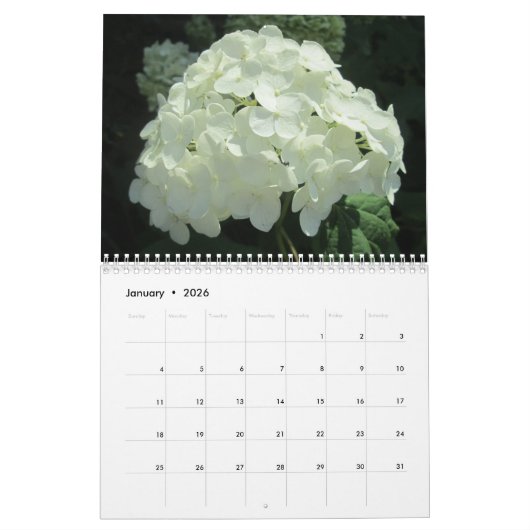 Hydrangeas  ventilatorkalender kalender (Jan 2026)