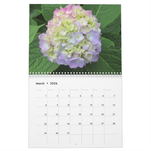 Hydrangeas ventilatorkalender kalender (Mar 2026)