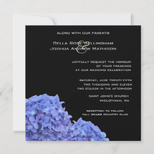 Hydrangeas Wedding Invitation Kaart