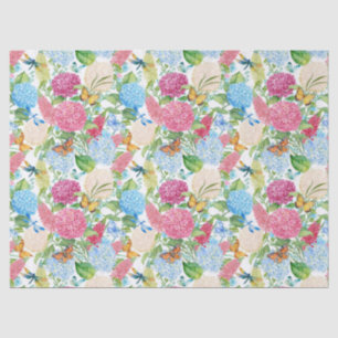 Hydrangeassen en vlinders Dragonfly betegeld huwel Tissuepapier