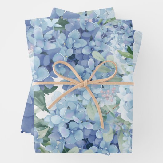 Hydrangebloemen Inpakpapier Vel (In situ)