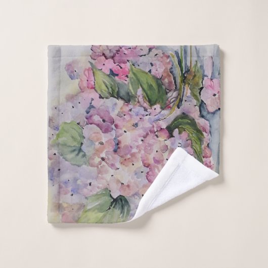 Hydrangée aquarelle (Gant de toilette)