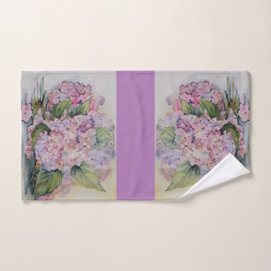 Hydrangée aquarelle (Serviette à main)