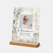 Hydrangée blanche Aquarelle Célébration de la vie (Angle)