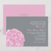 Hydrangée Faire-part de mariage (Devant / Derrière)