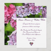 Hydrangée Faire-part de mariage (Devant / Derrière)