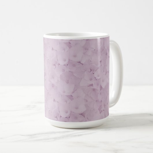 Hydrangée rose pâle comme café Mug (Devant droit)