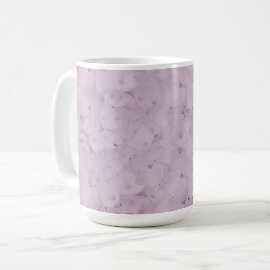 Hydrangée rose pâle comme café Mug (Devant gauche)