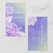 Hydrangée violette Cosmetologue Cartes de visite (Devant / Derrière)