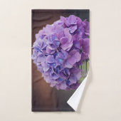 Hydrangée violette dans Mason Jar Nature Photograp (Serviette à main)