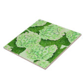 Hydrangeenpatroon waterverf tegeltje (Zijkant)