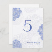 Hydrangées artistiques Numéro de tableau Cartes (Devant / Derrière)