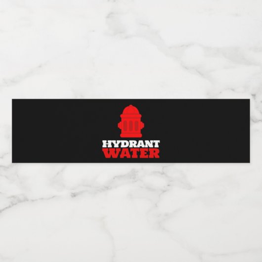 Hydrant Water - Partij waterdichte flesetiketten Waterfles Etiket (Enkel label)