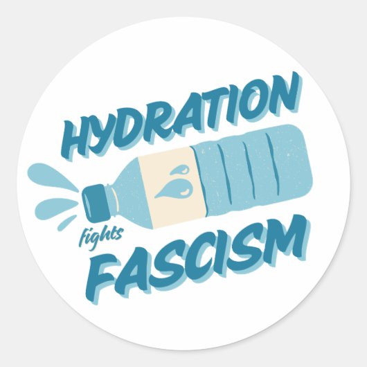 Hydratatie bestrijdt fascisme Sticker (Voorkant)