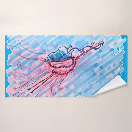 Hydrated Flamingo (Serviette de bain)