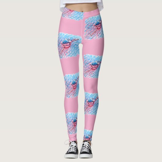 Hydrated Flamingo Leggings (Voorkant)