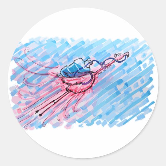 Hydrated Flamingo Ronde Sticker (Voorkant)