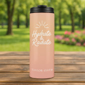 Hydrateren en stralen Custom Blush Pink Thermosbeker