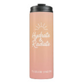 Hydrateren en stralen Custom Blush Pink Thermosbeker (Voorkant)