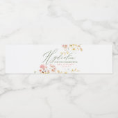 Hydratie bij de feestdag - Wilde bloemen Waterfles Etiket (Enkel label)