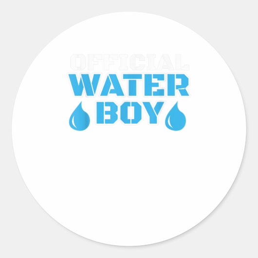 Hydration Specialist Waterboy Team Manager TShirt Ronde Sticker (Voorkant)