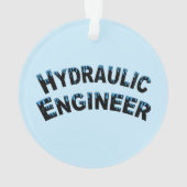 Hydraulische ingenieur waterdruppels ornament (achterkant)