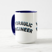 Hydraulische Ingenieur Waterdruppeltjes Mok (Voorkant links)