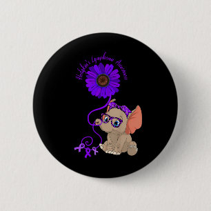 Hydrocefalus Awareness Blauwe Lintbril Ronde Button 5,7 Cm