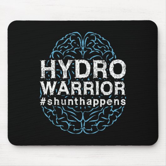 Hydrocefalus Awareness Hydro Warrior Shunt Gebeurt Muismat (Voorkant)