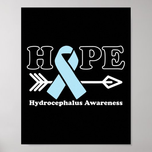 - Hydrocefalus Awareness Lichtblauw lint Poster (Voorkant)