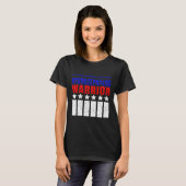 Hydrocefalus Overlevende Medicatie Awareness Warri T-shirt (Voorkant volledig)