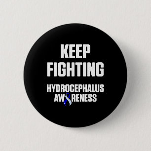 Hydrocefalus Overlevende vechtende bewustzijnsstri Ronde Button 5,7 Cm