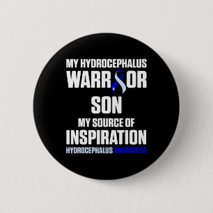 Hydrocefalus Overlevende Zoon Bewustzijn Warrior 7 Ronde Button 5,7 Cm