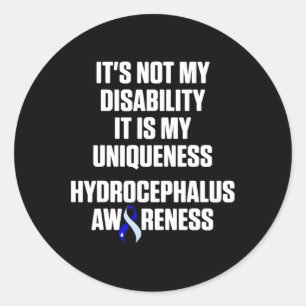 Hydrocefalus Survivor Bewustzijn van invaliditeit Ronde Sticker