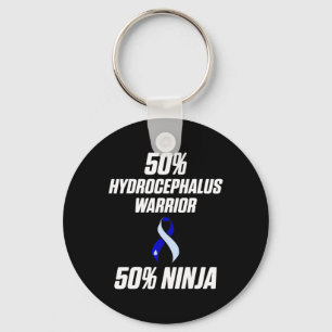 Hydrocefalus Survivor Ninja Awareness Warrior Sleutelhanger
