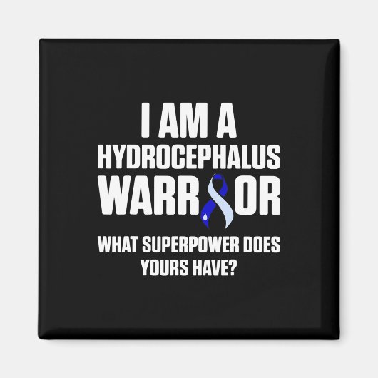 Hydrocefalus Survivor Power Awareness Warrior Magneet (Voorkant)