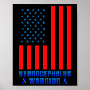 Hydrocefalus Survivor Ribbon Awareness Warrior Poster