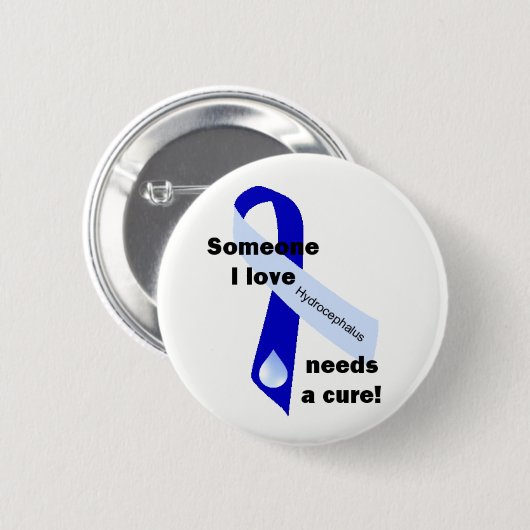 Hydrocefhalus Awareness Button (Voorkant /achterkant)