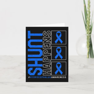 Hydrocefhalus Awareness Shunt HappBlue Ribbon Kaart
