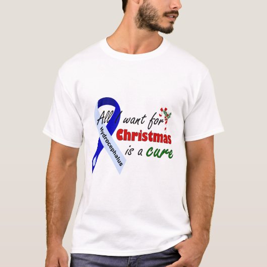 Hydrocefhalus Kerstmis T-Shirt (Voorkant)