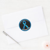 Hydrocefhalus Warrior Ribbon Black Round Sticker (Envelop)