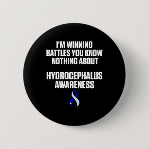 Hydrocephalus Overlevende Winning Awareness Warrio Ronde Button 5,7 Cm