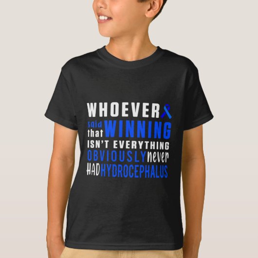 Hydrocephalus Overlevende Winning Awareness Warrio T-shirt (Voorkant)