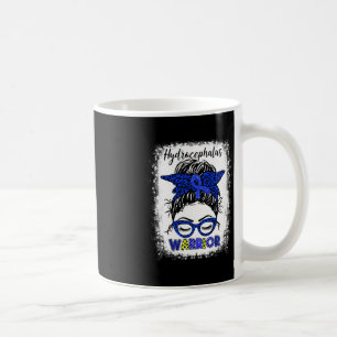 Hydrocephalus Warrior Messy Bun Blauw Lint Leopar Koffiemok