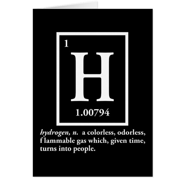 hydrogène - un gaz qui se transforme en personnes (Devant)