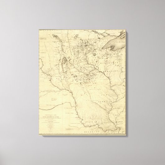 Hydrografisch bekken van de Mississippi Canvas Afdruk (Voorkant)