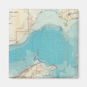 Hydrografische kaart Meer van Mendota Magneet